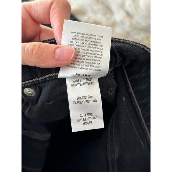 CITIZENS OF HUMANITY Marlee Black Relaxed Taper Jeans in The Cliffs Size 26 - Picture 10 of 10